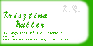 krisztina muller business card